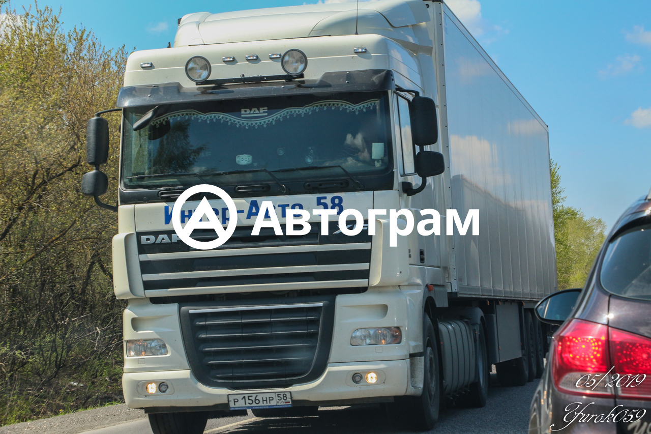 Информация об авто DAF XF/XG с гос. номеру Р156НР58