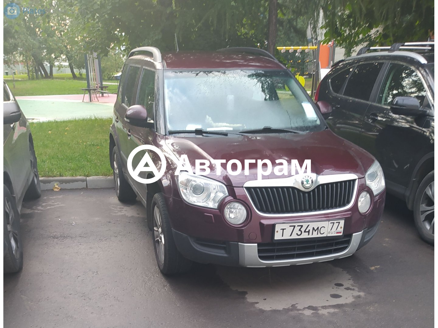 Информация об авто Skoda Yeti с гос. номеру Т734МС77